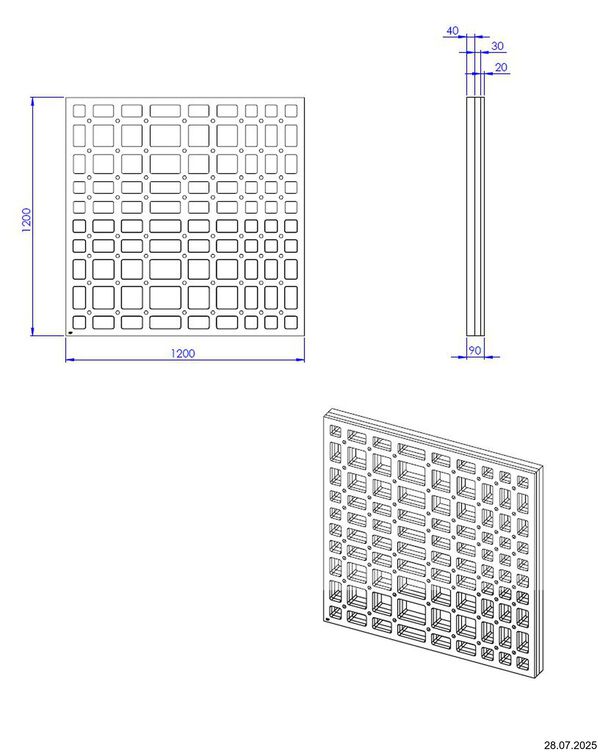 Unterbauelementsystem Schedel quadroU dreiteilig image number 1