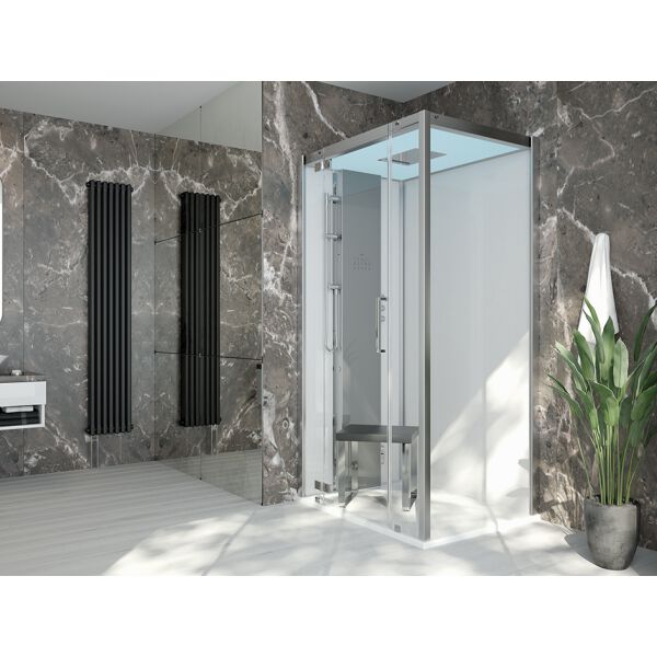 Dampfdusche Hoesch Sense Perience weiss Echtglas klar EverClean image number 1