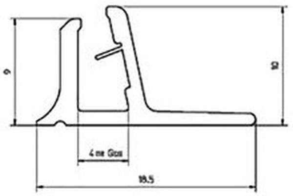 Wasserabweisprofil Duscholux image number 0