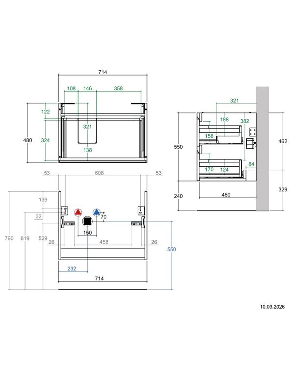 Meuble sous-lavabo Alterna zero S Blanc premium image number 1