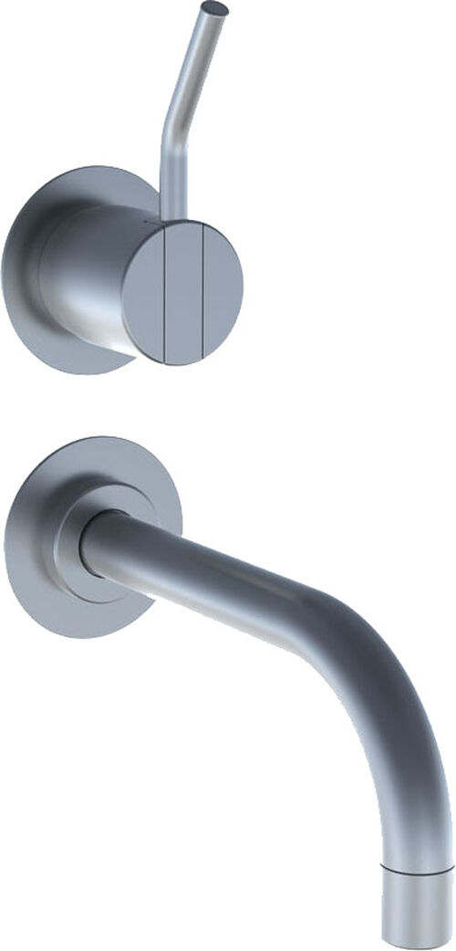 Miscelatore a parete-set di montaggio finale Vola Nero opaco