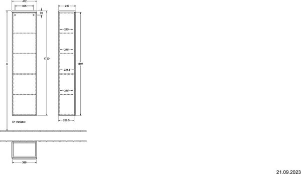 Hochschrank Villeroy & Boch Antao Weiss hochglanz image number 1