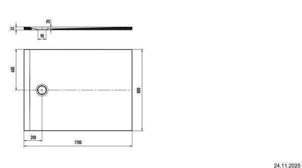 Duschwanne Kaldewei Calima Schwarz matt Gleitschutz Invisible Grip image number 1