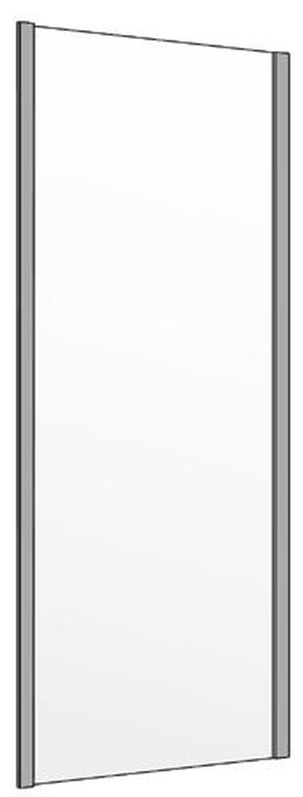 Seitenwand Koralle S400 silberfarbig Echtglas klar image number 0