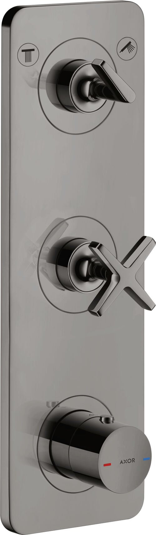 Système de douche Axor Citterio E, Shower Select polished black chrom