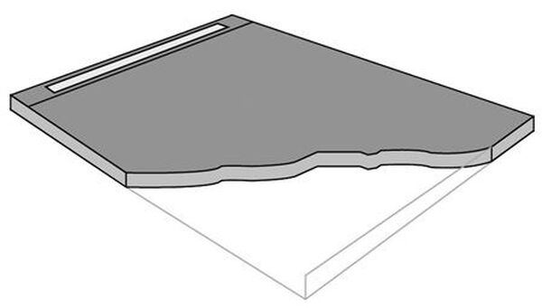 Duschelement Wedi Riolita/Muro bodeneben, Modul 1000 140 x 120 cm Rostmass 100 cm image number 0
