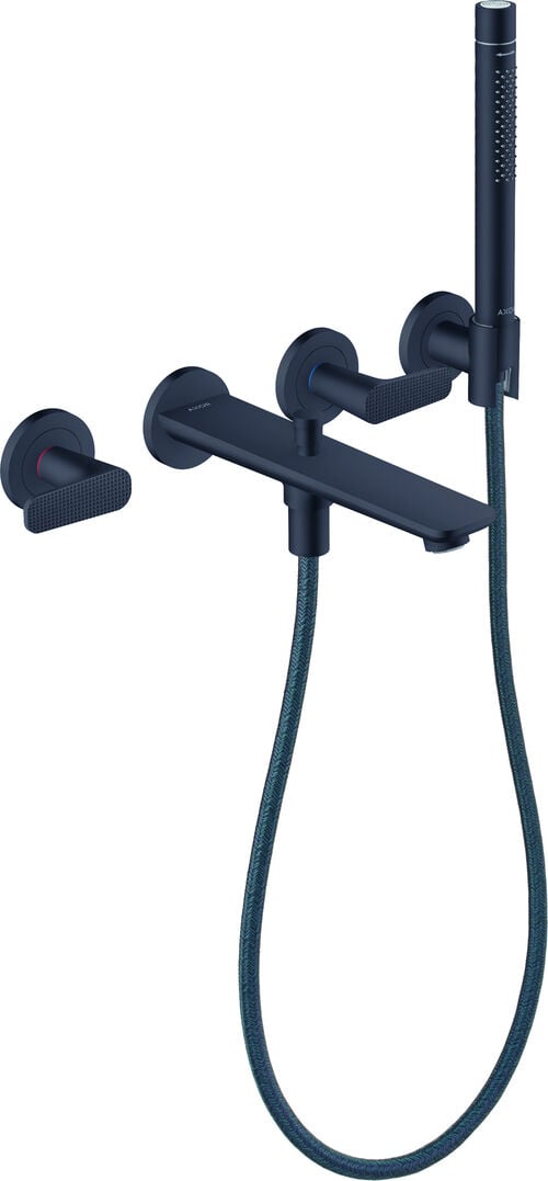 Miscelatore da bagno-set di montaggio finale Citterio C, 3 fori Nero opaco Cubit cut