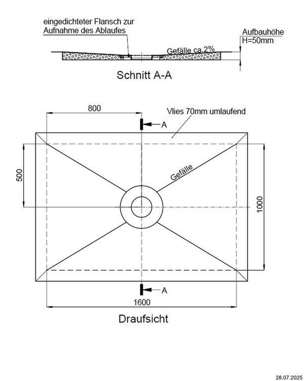 &Eacute;l&eacute;ment de douche Schedel Plan Kessel image number 1