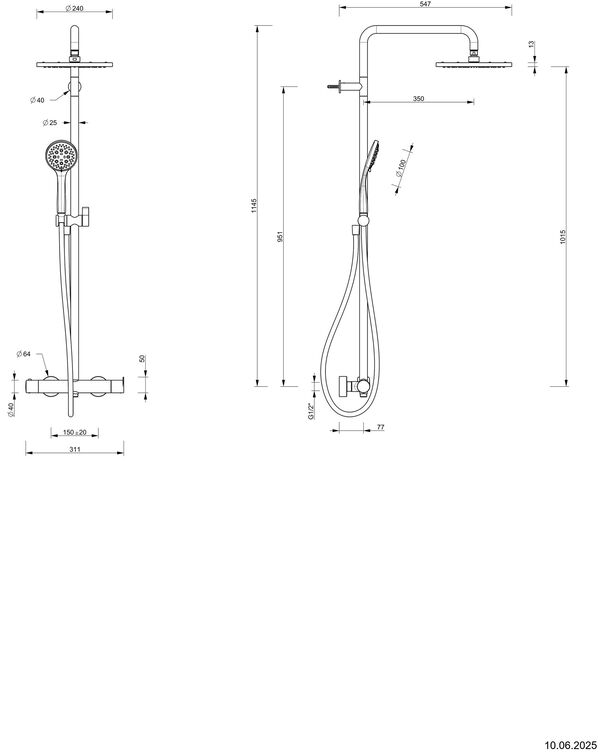 Showerstation Fantini Myo Matt copper PVD image number 1