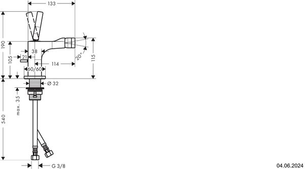 Bidetmischer Axor Citterio E Brushed gold optic image number 1