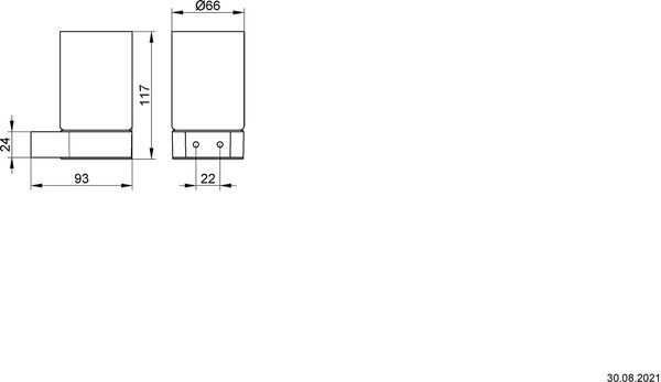 Glashalter Keuco Plan schwarz matt image number 1