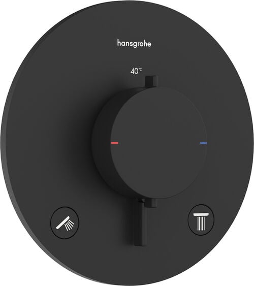 Duschsystem Hansgrohe Ecostat Comfort S Schwarz matt