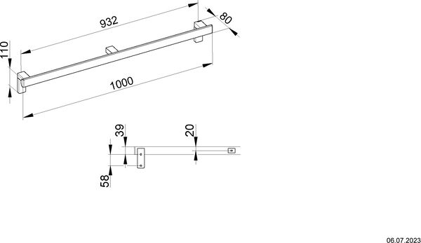 Haltegriff Keuco Collection Axess Verchromt image number 1