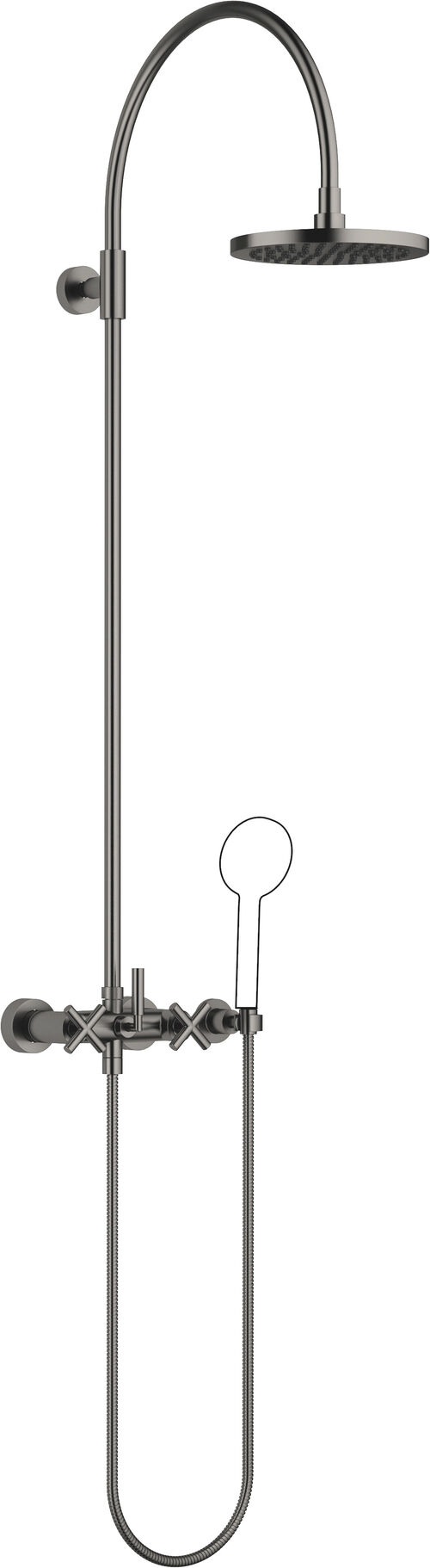 Shower Pipe Dornbracht mit Duschenbatterie Dark Platinum matt