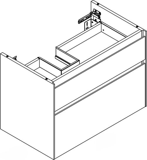 Waschtischmöbel Alterna dinea plus Grau ombra