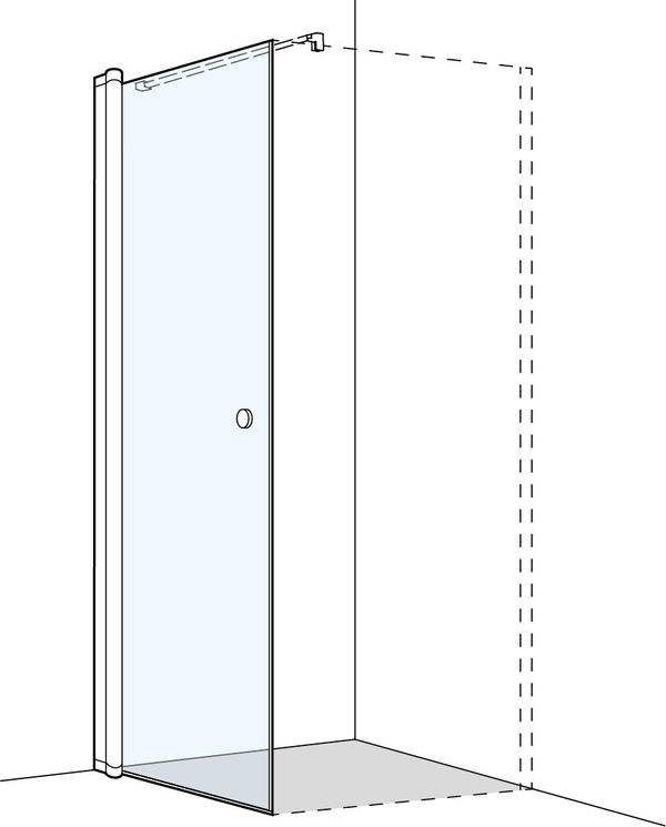 Pendeltüre Koralle S300 silberfarbig Echtglas klar Plus image number 0