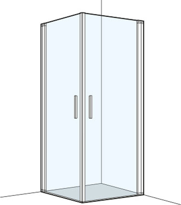 Eckeinstieg Koralle S400 Plus schwarz matt Echtglas klar Plus image number 0