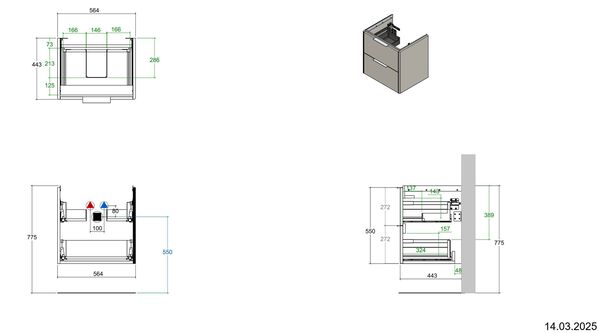 Waschtischm&ouml;bel Alterna pro S Pebble grey image number 3