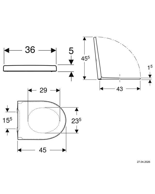 Si&egrave;ge de WC Geberit iCon Blanc mat image number 1