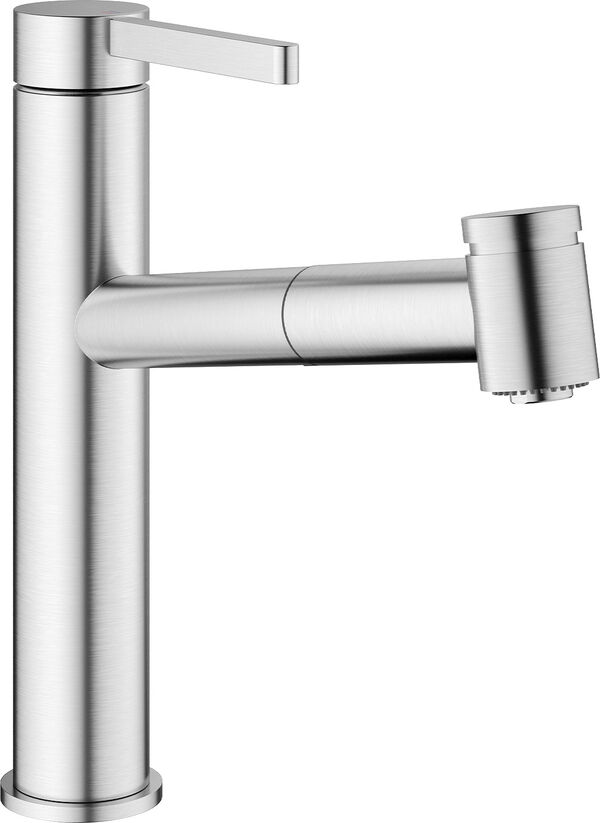 Miscelatore monocomando per lavello KWC Bevo E, bocca mobile, s 221 mm, 120&deg;, doccia estraibile, image number 0