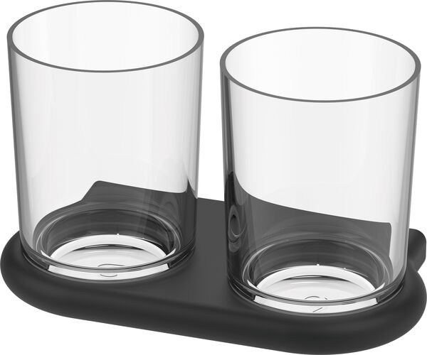 Porte verre double Bodenschatz Nia modèle mural verre clair image number 0