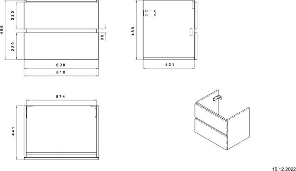 Meuble sous-lavabo Alterna pro S Anthracite image number 1