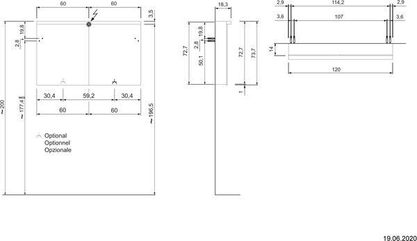 Spiegelschrank Alterna format LED weiss image number 1