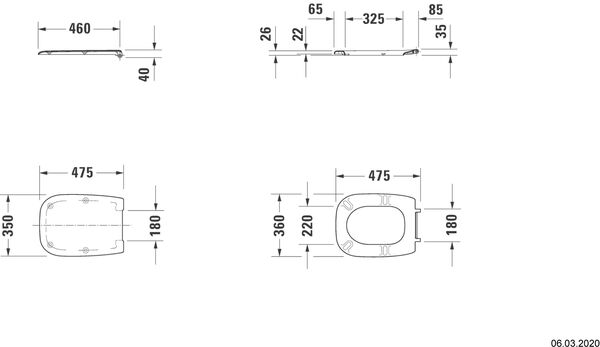 Siège de WC Duravit D-Code blanc image number 1