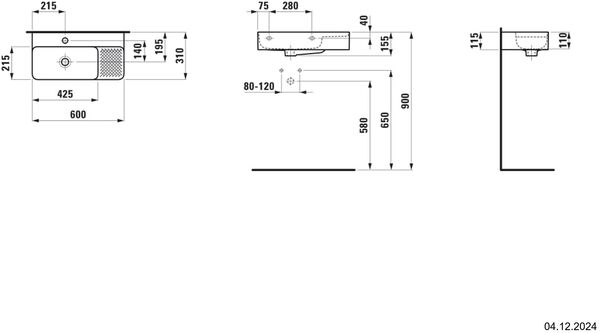 Waschtisch Laufen Val Graphit matt image number 1