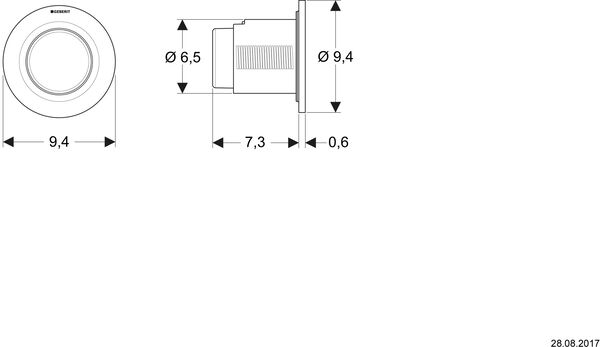 Handdrücker Geberit UP round weiss image number 1