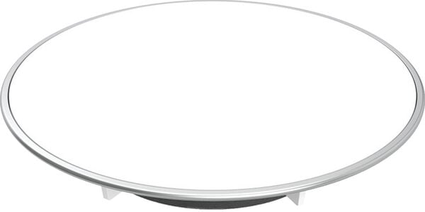 Ablaufdeckel Geberit Split Weiss Designring: mattverchromt image number 0