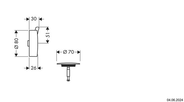 Set d'écoulement et trop-plein hansgrohe Flexaplus Talis S chromé image number 1