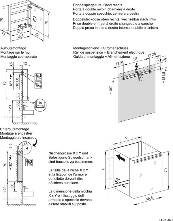 Spiegelschrank Schneider Aranga TW Schwarz matt image number 1