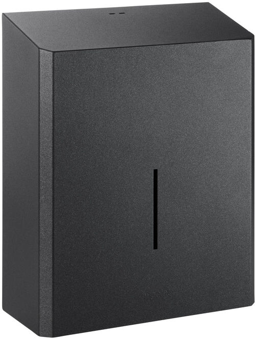 Distributore di salviette in carta Hygolet Hygofold Edge Nero verniciato a polvere