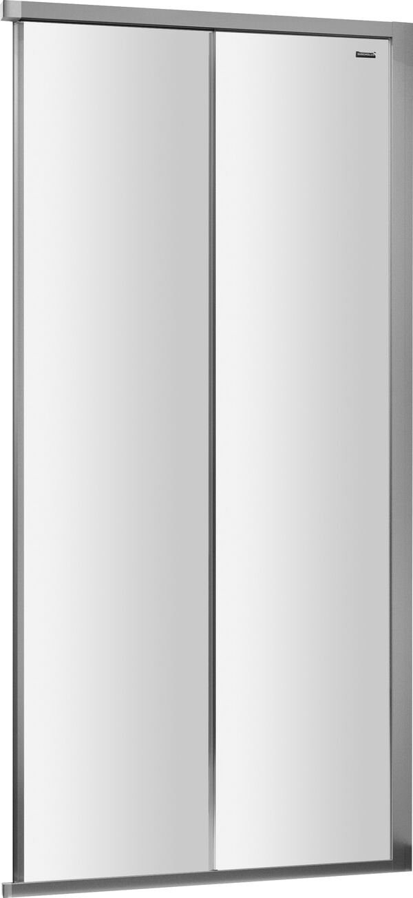 Porte coulissante pour paroi de douche d'angle Duscholux Optima 6 argent éloxé Verre clair image number 0
