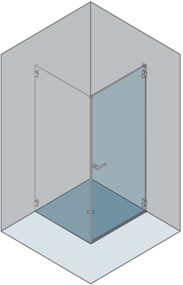 Pendeltüre Duka Gallery 3000 New silbereloxiert Echtglas klar ProCare image number 0