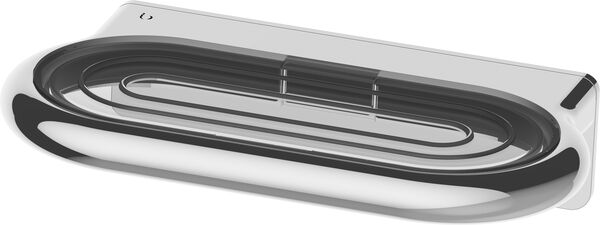 Ripiano sapone Bodenschatz Nia Adesio, modello murale, in vetro Tritan infrangibile, montaggio image number 0