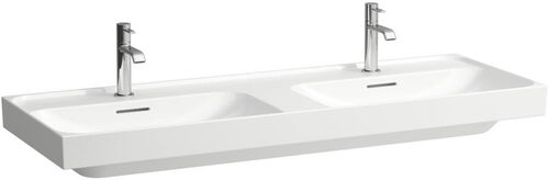 Lavabo double Laufen Meda 130 x 46 cm Blanc mat