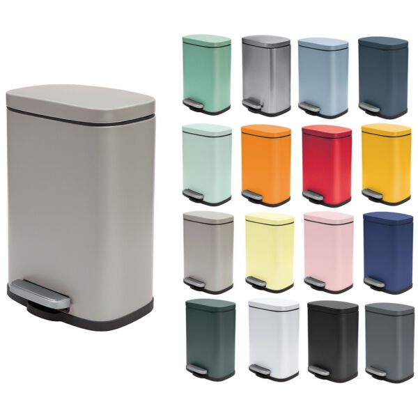 Poubelle &agrave; p&eacute;dale Spirella Akira Taupe mat image number 3