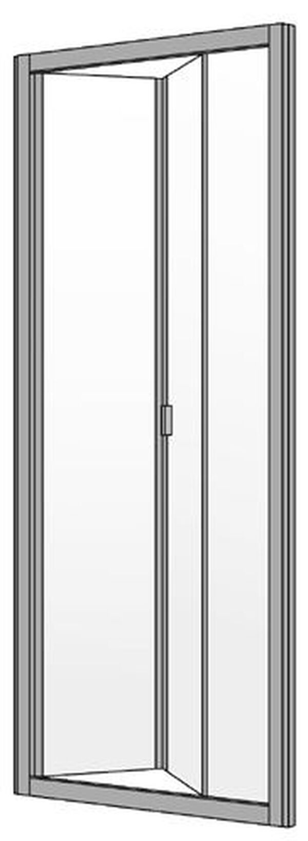 Gleitfalttüre Koralle S400 silberfarbig Echtglas klar image number 0