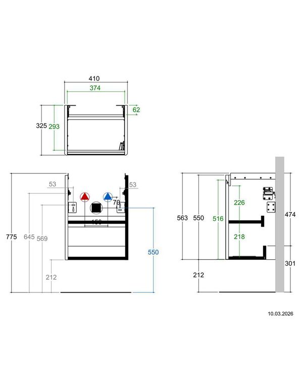 Meuble sous-lavabo Alterna pro S Blanc premium image number 1