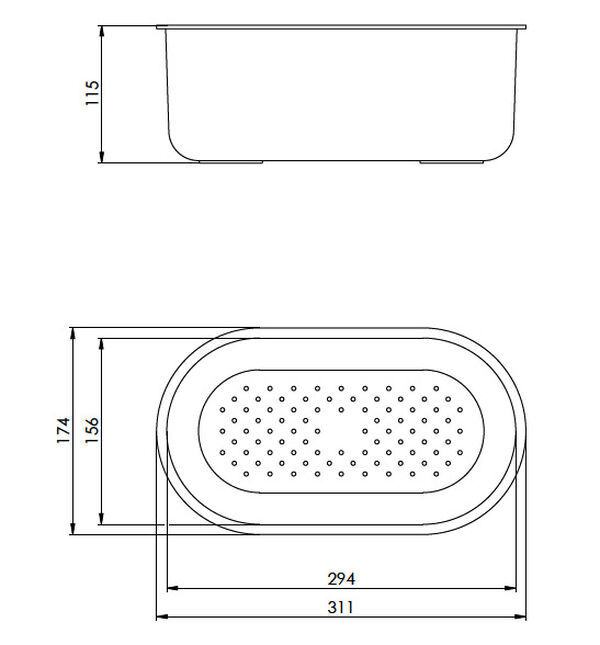 Suter Inox AG Vaschetta Comfort Econom, trasparente nera image number 1