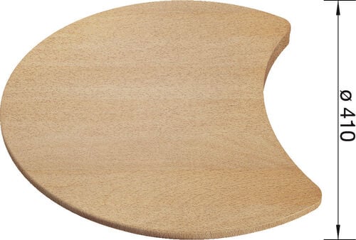 Blanco Zubehör Schneidbrett aus massiver Buche Ø = 410 mm Buchenholz