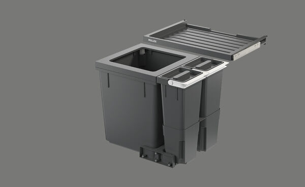 Suter Inox Müllex X-Line, Set X55 L5 Basic, Einbauhöhe 414 mm image number 0