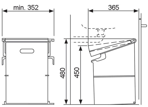 Opo Oeschger Kehrichtbehälter MÜLLEX SINGLE 35 l image number 1