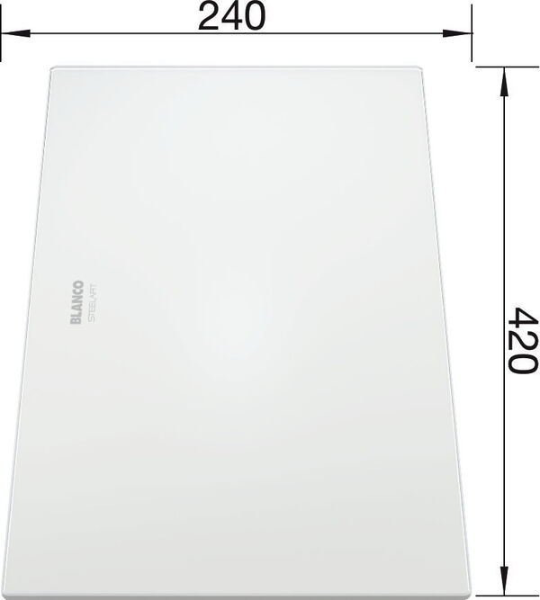 Blanco Planche á découper en verre blanc satiné 420 x 240 mm image number 0