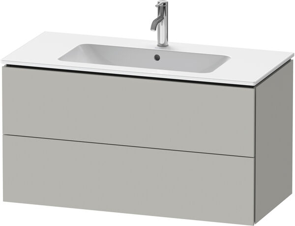 Armadio sottolavabo L-Cube l:102 cm, a: 55 cm, p: 48,1 cm 2 cassetti Tip-on per 2141 823/824 image number 0