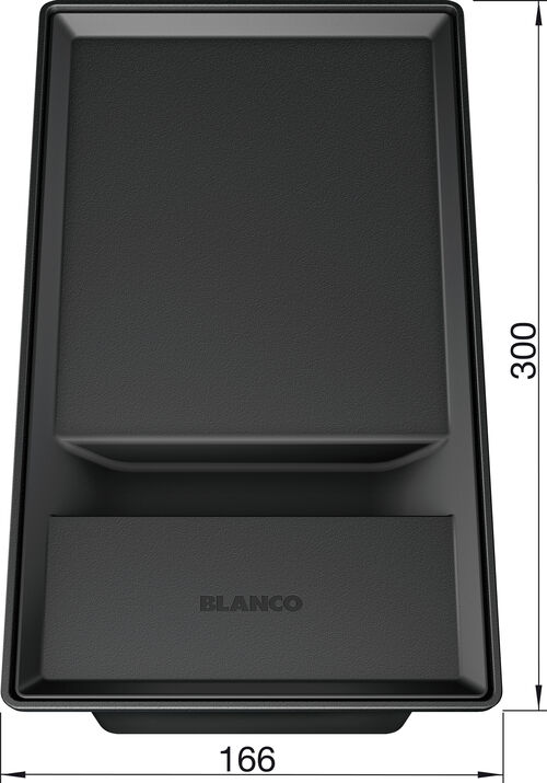 Blanco DepotSchale mit Deckel Kunststoff schwarz
