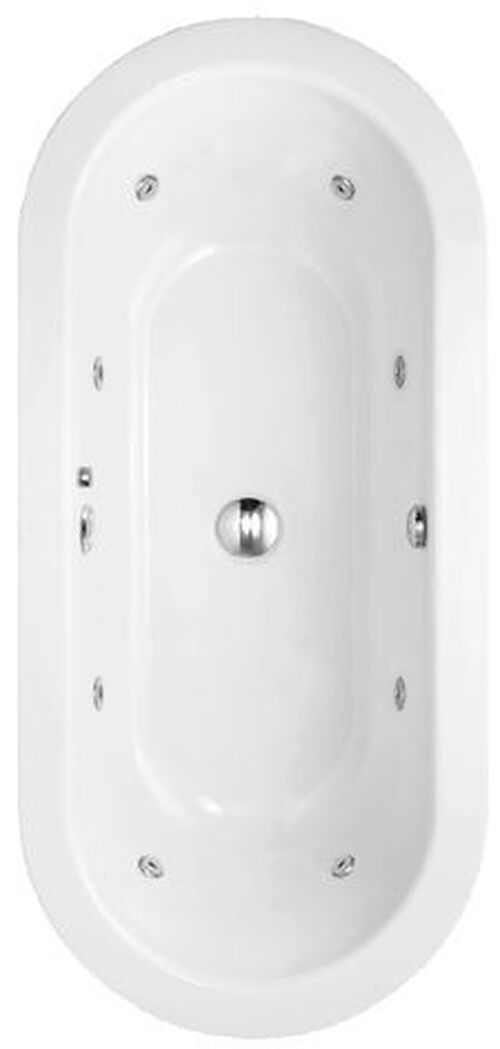 Vasca da bagno Schmidlin Starlet sistema Jet+Spa bianco Cleaneffekt bocchette e scarico bianco cromati