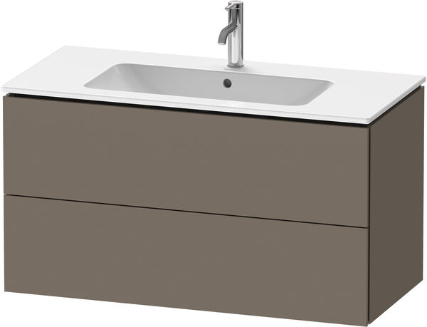 Meuble sous-lavabo L-Cube flannel grey satiné mat image number 0
